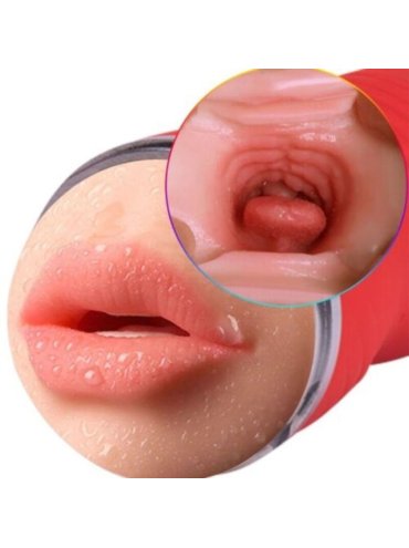 ARMONY MASTURBADOR DOBLE VAGINA BOCA ROJO