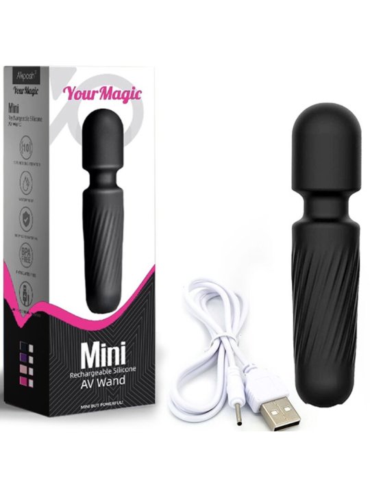 ARMONY YOUR MAGIC MASAJEADOR VIBRADOR RECARGABLE 10 VIBRACIONES NEGRO