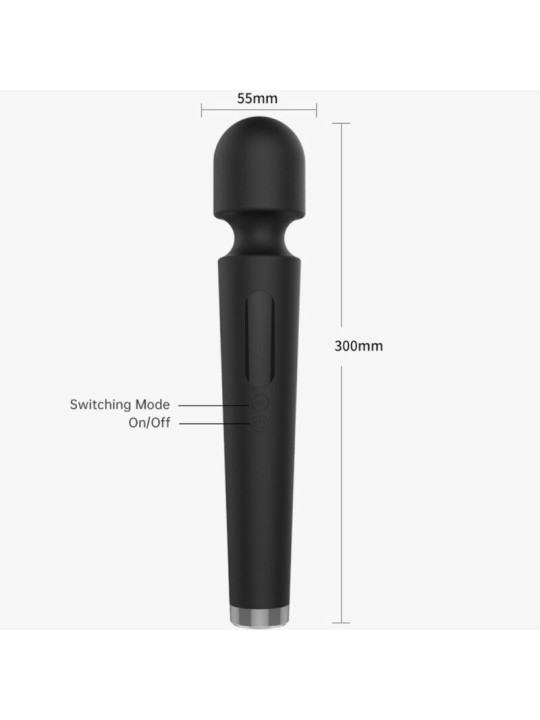 ARMONY X POWER LARGE MASAJEADOR VIBRADOR 7 VIBRACIONES NEGRO