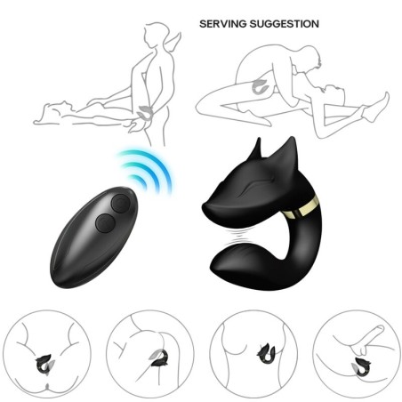ARMONY FOX VIBRADOR PAREJAS CONTROL REMOTO NEGRO