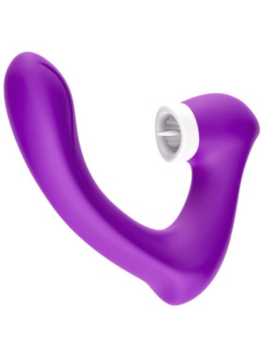 ARMONY SECRETKISS ESTIMULADOR CON LENGUA CLITORIS VIBRADOR CURVO VIOLETA
