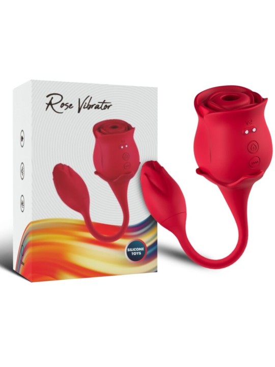 ARMONY ROSA SUCCIONADOR DE CLITORIS VIBRADOR 10 MODOS ROJO