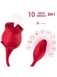ARMONY ROSA SUCCIONADOR DE CLITORIS VIBRADOR 10 MODOS ROJO