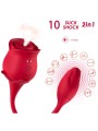 ARMONY ROSA SUCCIONADOR DE CLITORIS VIBRADOR 10 MODOS ROJO