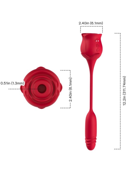 ARMONY ROSEKNIGTH SUCCIONADOR CLITORIS VIBRADOR ROJO