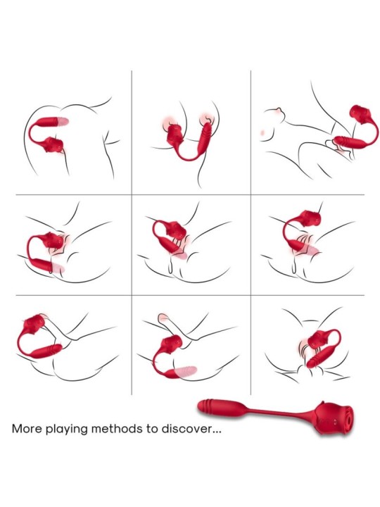 ARMONY ROSEKNIGTH SUCCIONADOR CLITORIS VIBRADOR ROJO