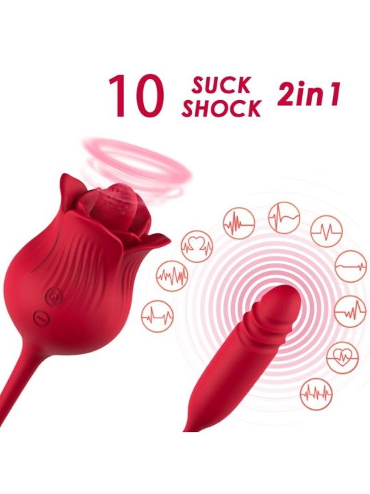 ARMONY ROSELIP ESTIMULADOR CLITORIS CON LENGUA 10 MODOS VIBRADOR ROJO