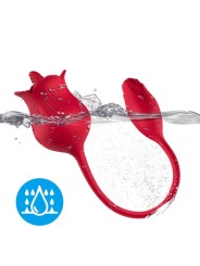 ARMONY ROSA VIBRADOR ESTIMULADOR CLITORIS CON COLA 10 MODOS ROJO