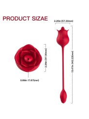 ARMONY ROSA VIBRADOR ESTIMULADOR CLITORIS CON COLA 10 MODOS ROJO