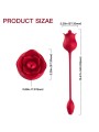 ARMONY ROSA VIBRADOR ESTIMULADOR CLITORIS CON COLA 10 MODOS ROJO