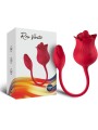 ARMONY ROSA VIBRADOR ESTIMULADOR CLITORIS CON COLA 10 MODOS ROJO