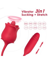 ARMONY ROSA 3 EN 1 ESTIMULADOR SUCCIONADOR Y UPDOWN CON COLA ROJO