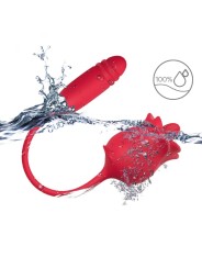 ARMONY ROSA 3 EN 1 ESTIMULADOR SUCCIONADOR Y UPDOWN CON COLA ROJO