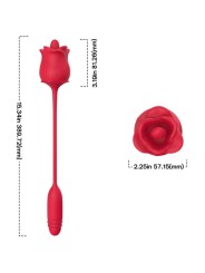 ARMONY ROSA 3 EN 1 ESTIMULADOR SUCCIONADOR Y UPDOWN CON COLA ROJO