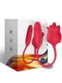 ARMONY ROSA 3 EN 1 ESTIMULADOR SUCCIONADOR Y UPDOWN CON COLA ROJO