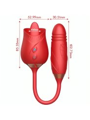 ARMONY DELIGHT FLOWER VIBRADOR THRUSTING CON LENGUA ROJO