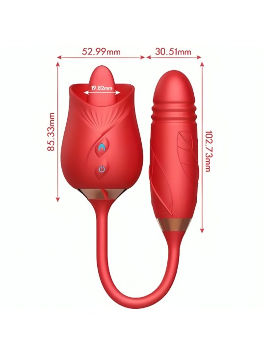 ARMONY DELIGHT FLOWER VIBRADOR THRUSTING CON LENGUA ROJO
