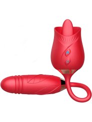 ARMONY DELIGHT FLOWER VIBRADOR THRUSTING CON LENGUA ROJO