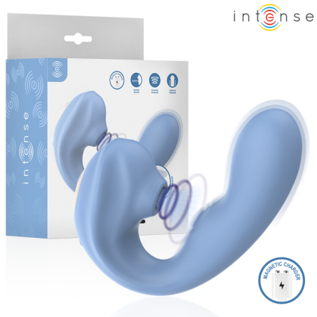 INTENSE GINA ESTIMULADOR DE CLITORIS MULTIFUNCION AZUL