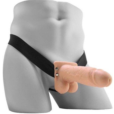 FETISH FANTASY SERIES STRAP ON HUECO REALISTA VIBRADOR CON TESTICULOS 178 CM
