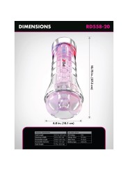 PDX ELITE MASTURBADOR TRANSPARENTE VIEWTUBE XXL LED STROKER 273 CM