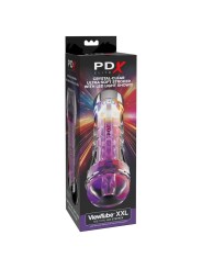 PDX ELITE MASTURBADOR TRANSPARENTE VIEWTUBE XXL LED STROKER 273 CM