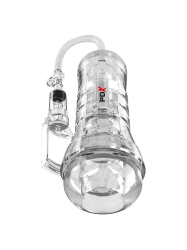 PDX ELITE MASTURBADOR TRANSPARENTE VIEWTUBE VAC XXL CON BOMBA DE SUCCION 273 CM