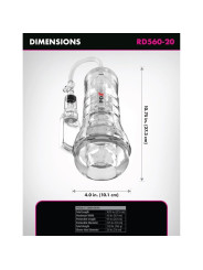 PDX ELITE MASTURBADOR TRANSPARENTE VIEWTUBE VAC XXL CON BOMBA DE SUCCION 273 CM