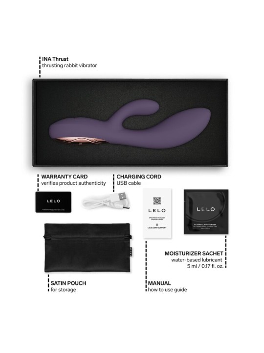 LELO INA THRUST VIBRADOR RABBIT CON EMPUJE MORADO