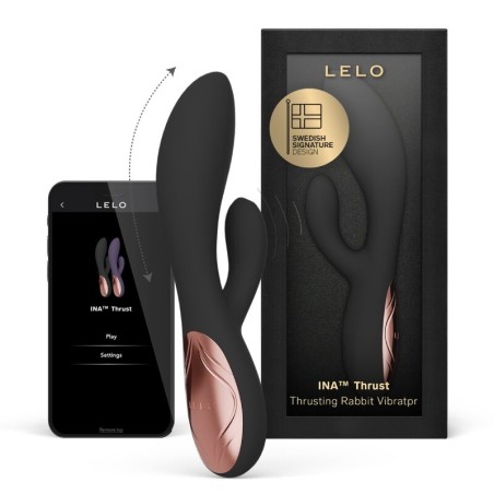 LELO INA THRUST VIBRADOR RABBIT CON EMPUJE NEGRO