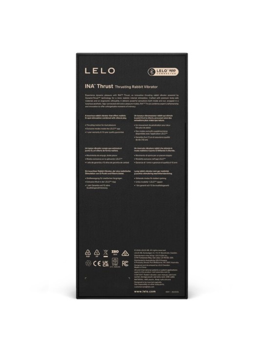 LELO INA THRUST VIBRADOR RABBIT CON EMPUJE NEGRO
