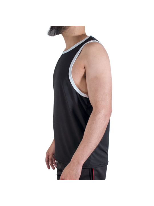 MACHO CMV004 CAMISETA GYM NEGRA S M