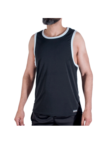 MACHO CMV004 CAMISETA GYM NEGRA S M