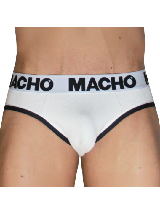 MACHO MCH006 SLIP CLASICO BLANCO NEGRO S