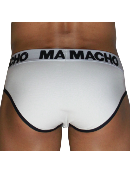 MACHO MCH006 SLIP CLASICO BLANCO NEGRO S