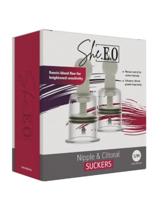 SHEEO SUCCIONADORES PARA PEZONES Y CLITORIS S M