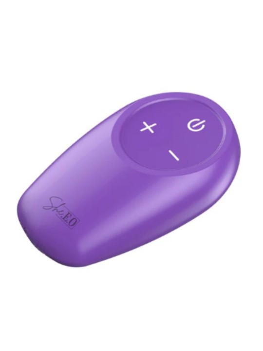 SHEEO ESTIMULADOR ANAL VIBRADOR ROTATIVO CON CONTROL REMOTO MORADO