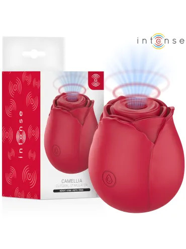 INTENSE CAMELLIA ROSA SUCCIONADOR DE CLITORIS POR ONDAS BURDEOS