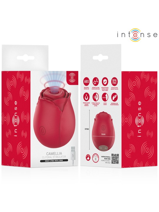 INTENSE CAMELLIA ROSA SUCCIONADOR DE CLITORIS POR ONDAS BURDEOS
