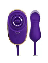 SHEEO SUCCIONADOR DE CLITORIS CON EFECTO LICKING Y ESTIMULADOR ANAL MORADO