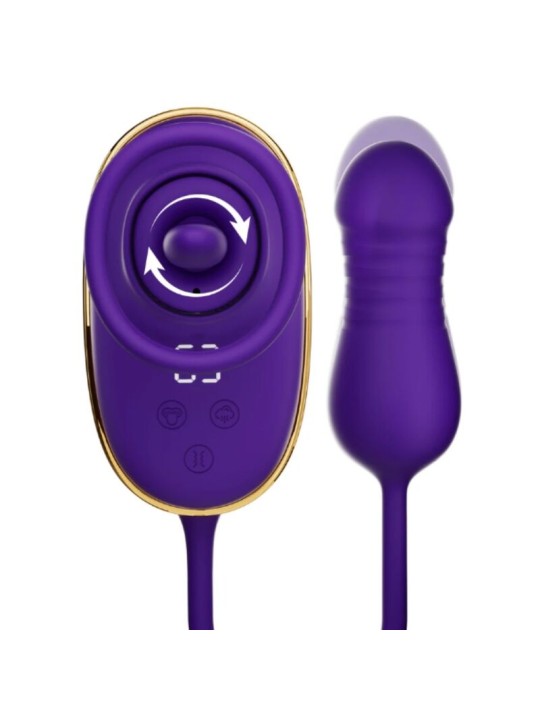 SHEEO SUCCIONADOR DE CLITORIS CON EFECTO LICKING Y ESTIMULADOR ANAL MORADO