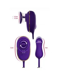 SHEEO SUCCIONADOR DE CLITORIS CON EFECTO LICKING Y ESTIMULADOR ANAL MORADO