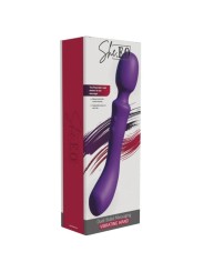 SHEEO WAND MASAJEADORA VIBRADORA DE DOBLE EXTREMO MORADA