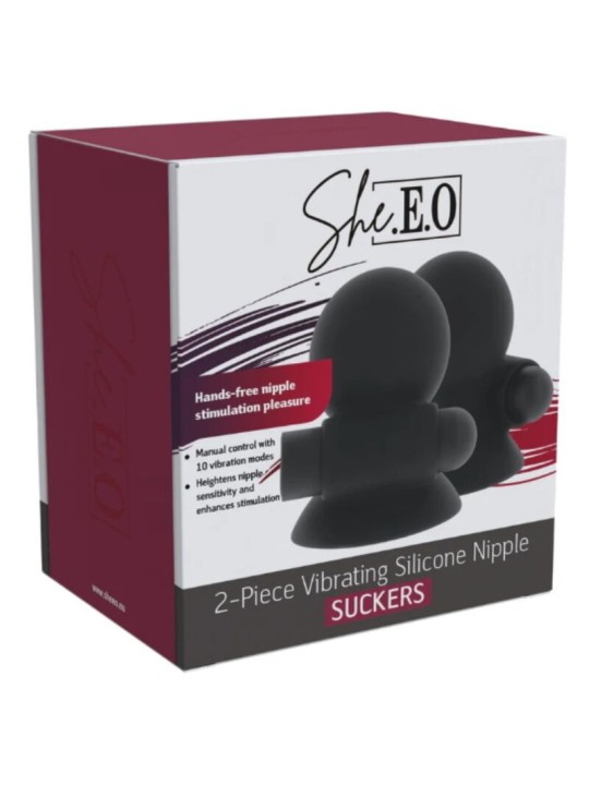 SHEEO SUCCIONADORES DE PEZONES VIBRADORES RECARGABLES