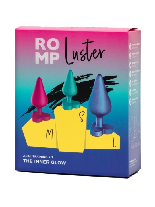 ROMP LUSTER KIT DE ENTRENAMIENTO ANAL S M L CON BASE EN FORMA DE CORAZON