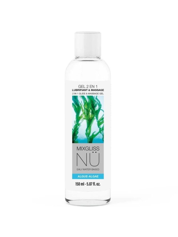 MIXGLISS GEL NU 2 EN 1 LUBRICANTE BASE AGUA Y MASAJE NURU ALGA 150 ML