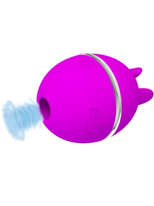 PRETTY LOVE VIBRADOR DE SILICONA REDONDO GEMINI BALL MORADO