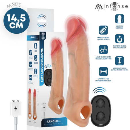 MR INTENSE ARNOLD M VIBRADOR FUNDA PENE SILICONA CONTROL REMOTO 145 CM O 4 CM