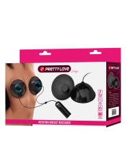 PRETTY LOVE ESTIMULADOR DE PEZONES GIRATORIO CON SUCCION NEGRO