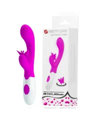 PRETTY LOVE BUTTERFLY KISS VIBRADOR RABBIT 30 FUNCIONES MORADO